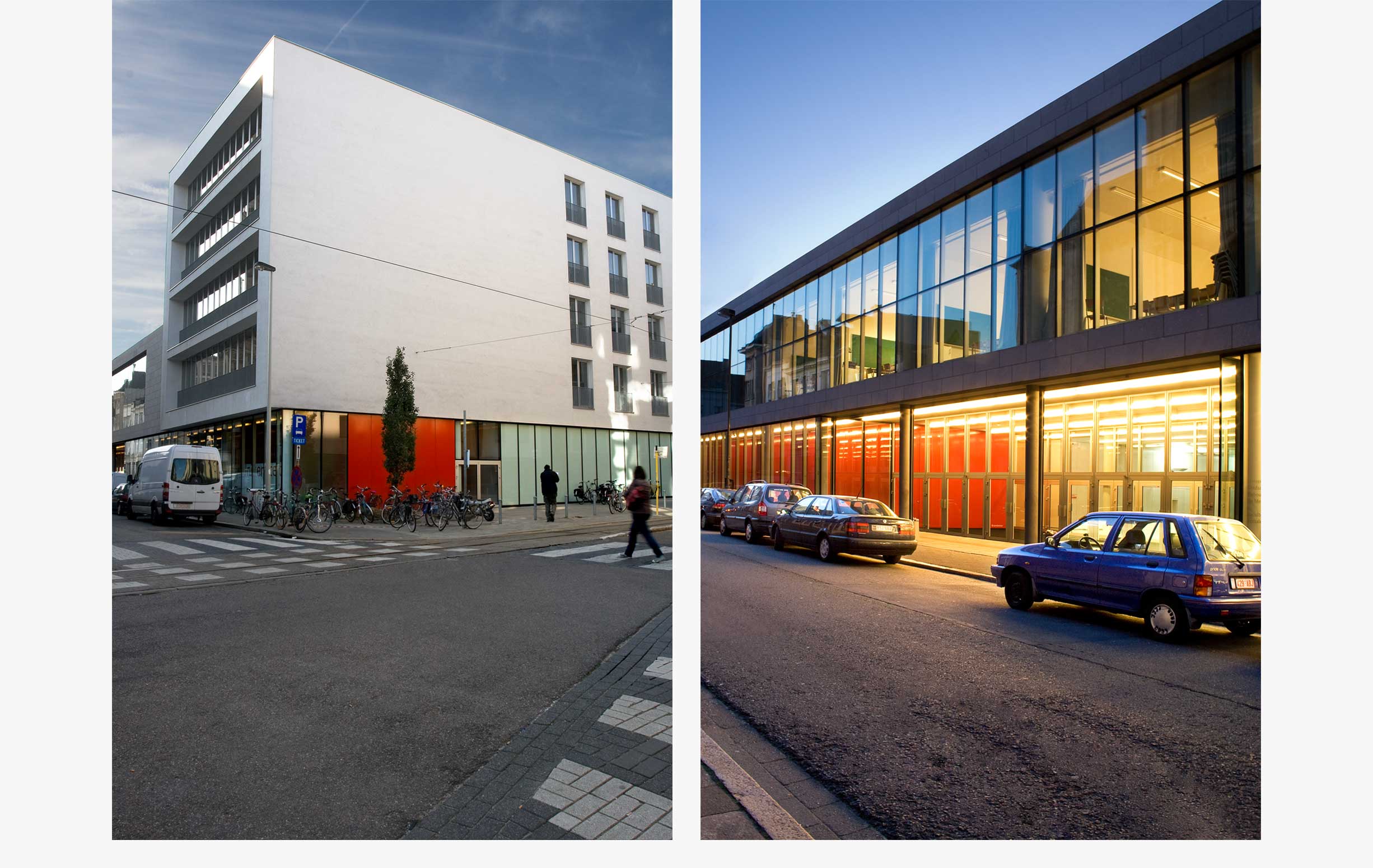 University of Antwerp - outside - day & night