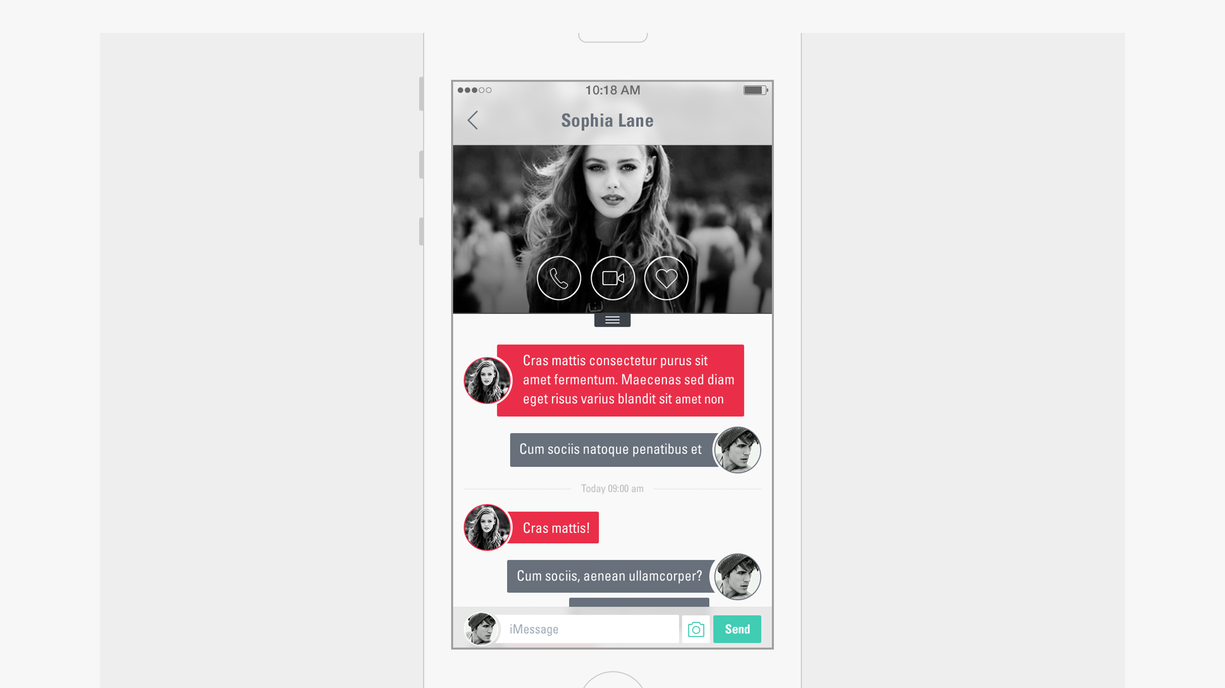 Messenger app - front chat screen