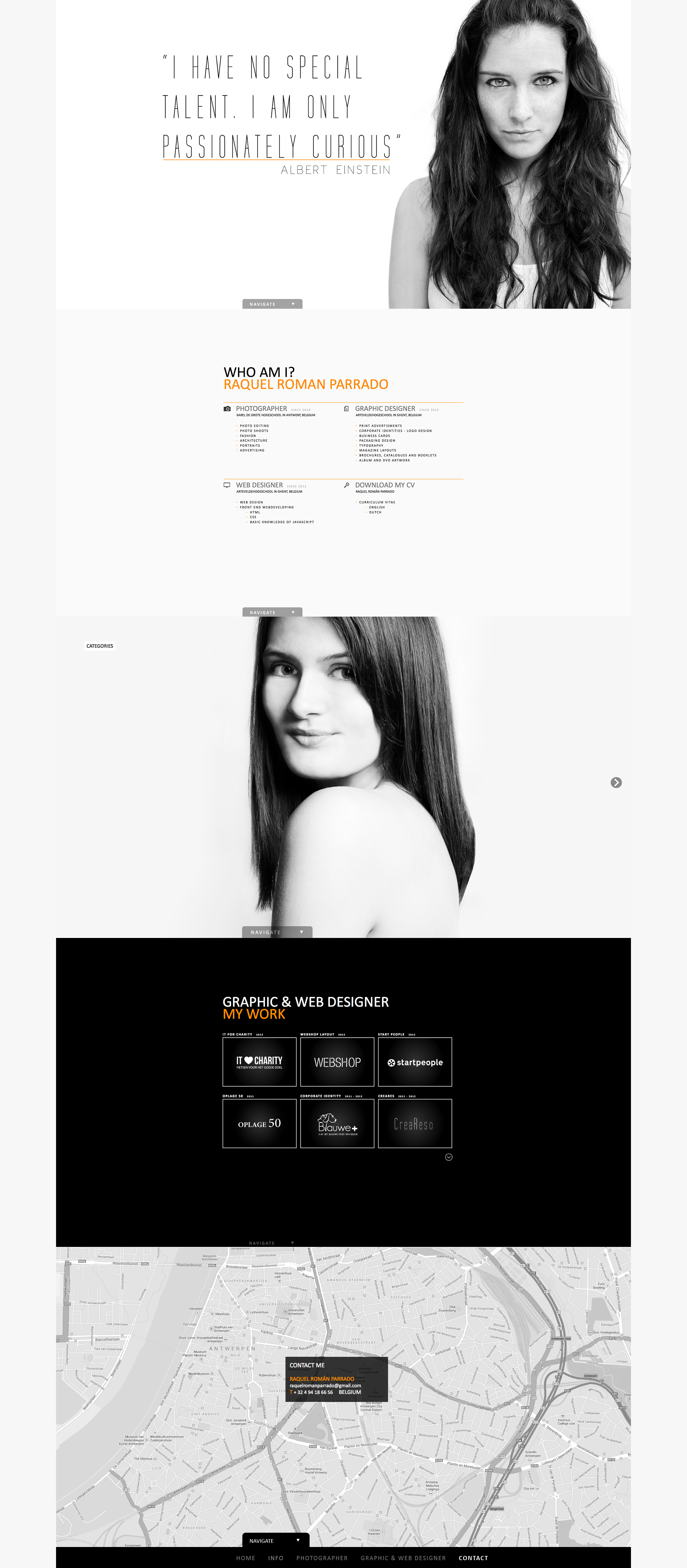 Prevous website portfolio Raquel Roman Parrado - portfolio - website